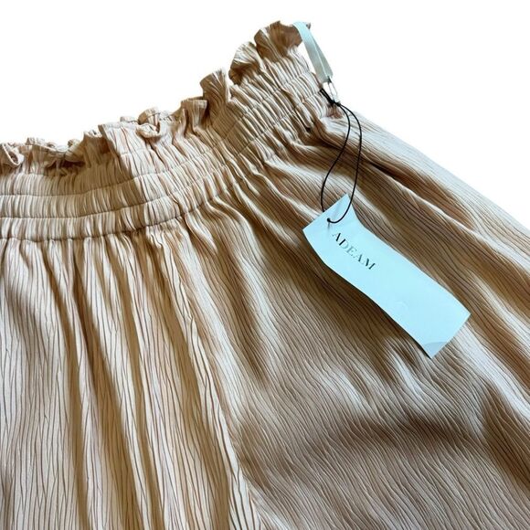 Revolve ADEAM Blush Pink Stretch Paperbag Waist Shorts Size Medium - Picture 3 of 7